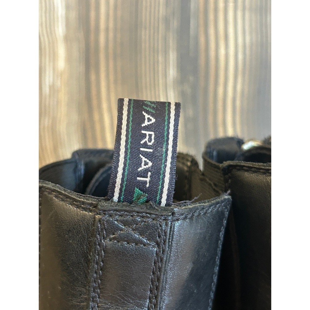 Ariat Mens Paddock Boots 8D Black Leather Front Zip Equestrian Heritage IV READ - Picture 6 of 14